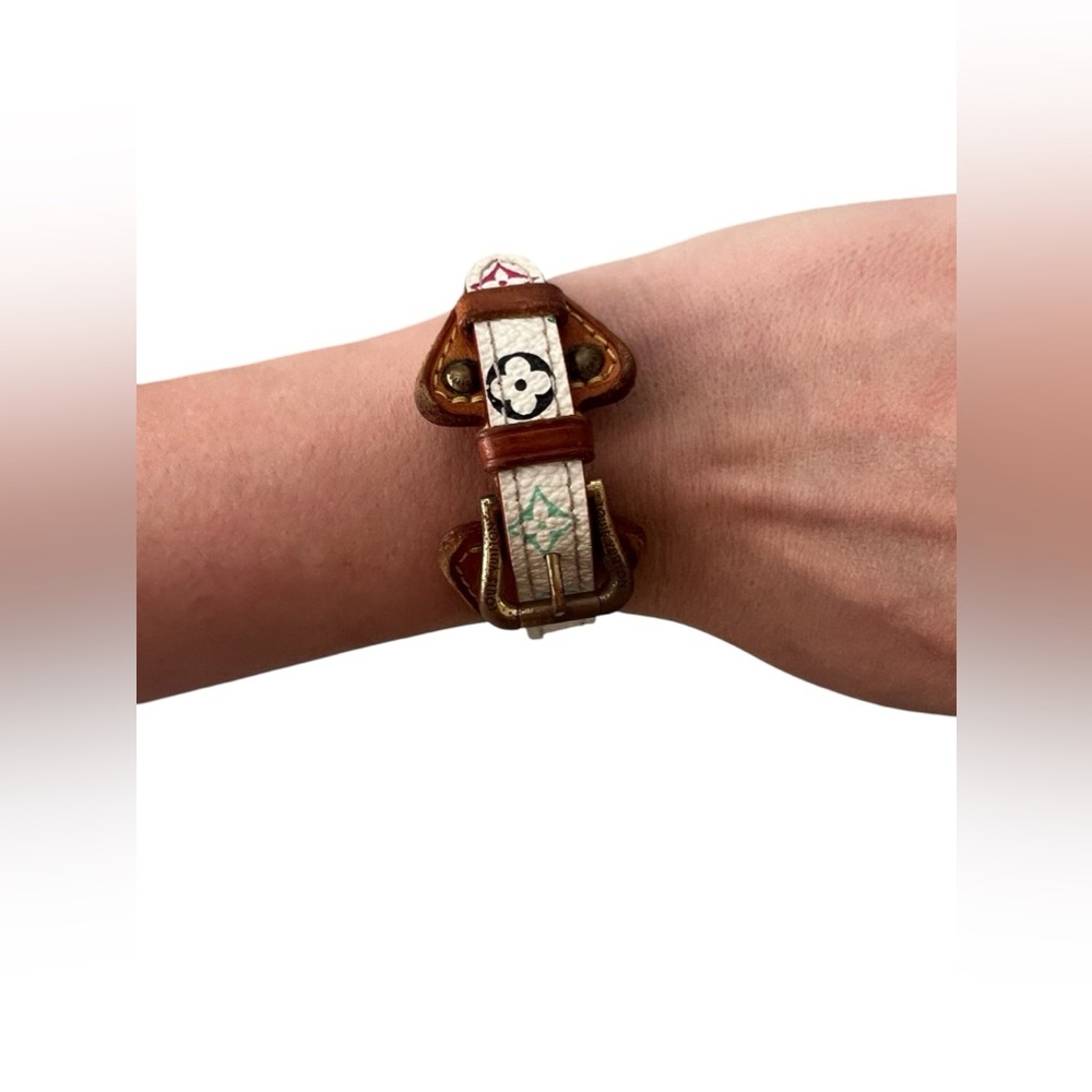 LOUIS VUITTON Leather Murakami Bracelet